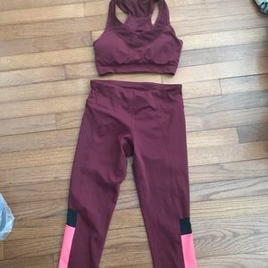 Zella matching sports bra and Capri tights